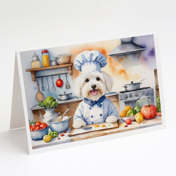 Coton de Tulear The Chef Greeting Cards Pack of 8 For Cheap
