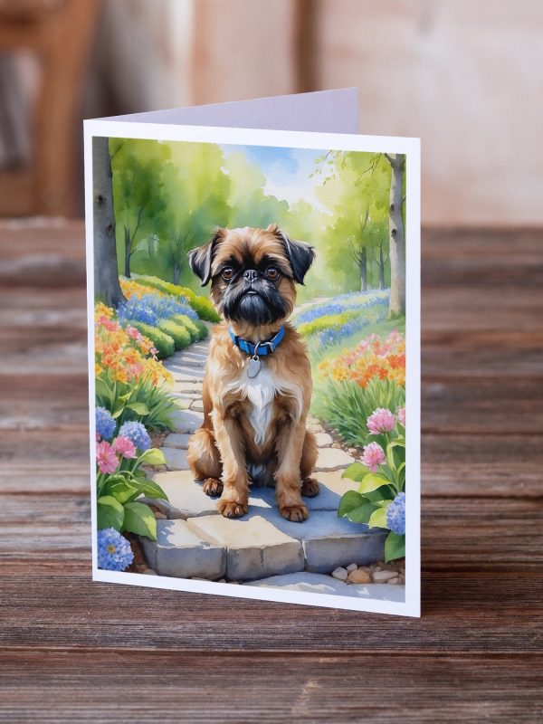 Brussels Griffon Spring Path Greeting Cards Pack of 8 Online now - Image 2