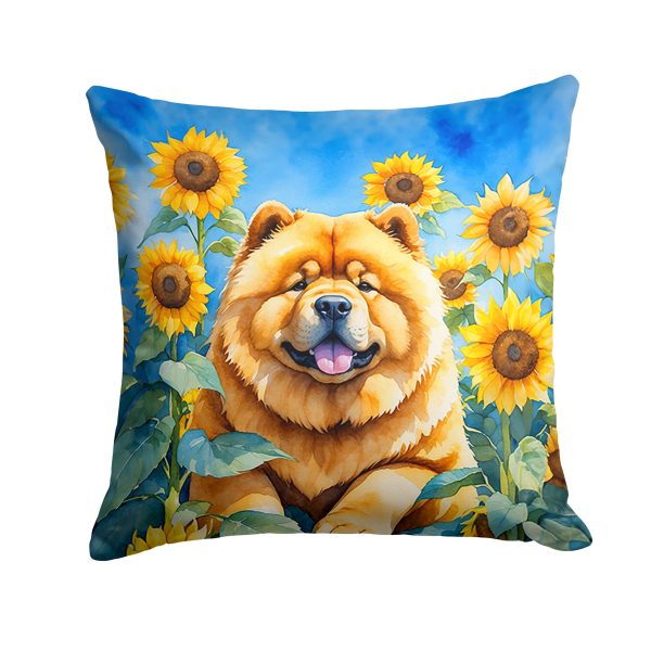 Chow Chow in Sunflowers Throw Pillow Supply