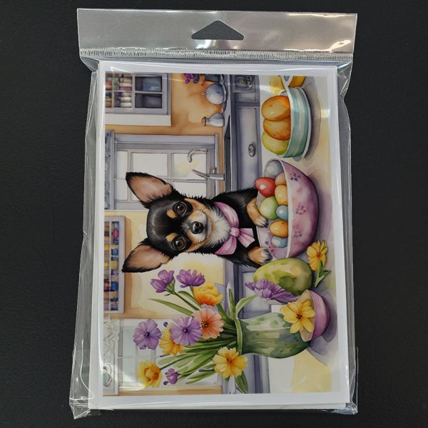 Decorating Easter Chihuahua Greeting Cards Pack of 8 Fashion - Image 3