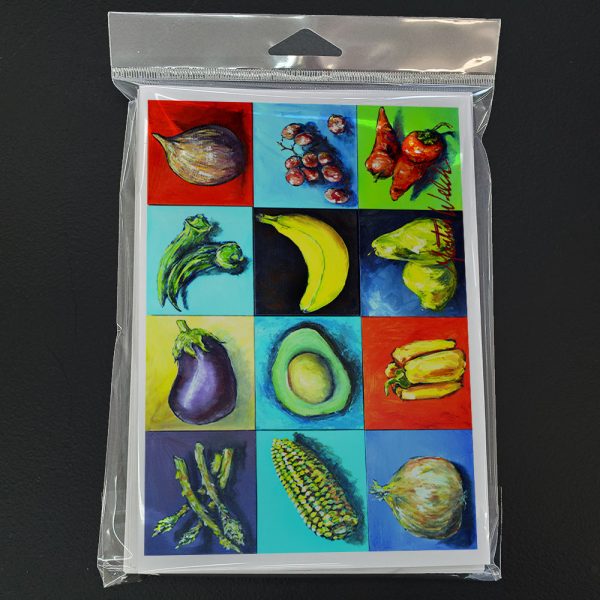 Mixed Fruits and Vegetables Greeting Cards Pack of 8 Online - Image 3