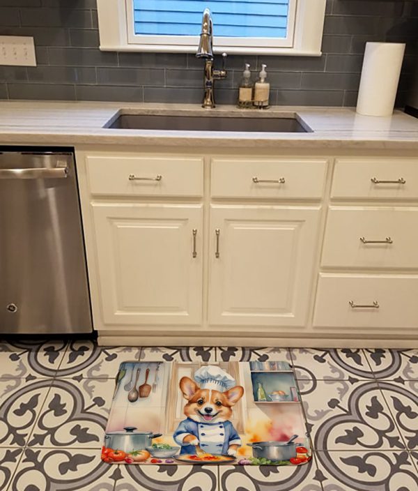 Corgi The Chef Memory Foam Kitchen Mat For Sale - Image 2