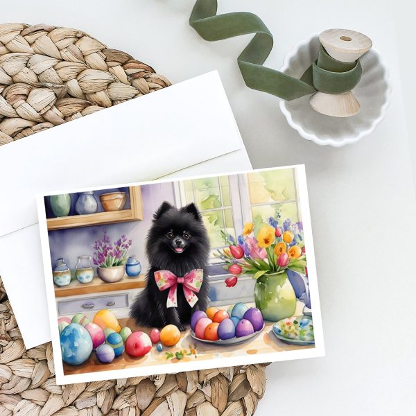 Decorating Easter Pomeranian Greeting Cards Pack of 8 Supply - Image 2