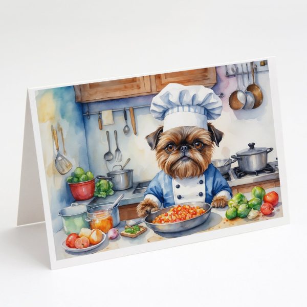 Brussels Griffon The Chef Greeting Cards Pack of 8 Hot on Sale
