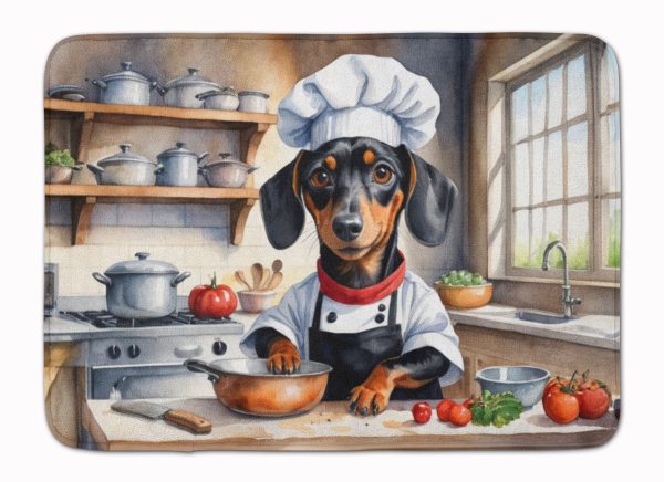 Dachshund The Chef Memory Foam Kitchen Mat Supply