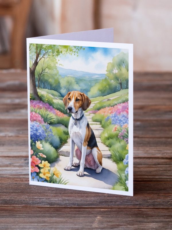 American Foxhound Spring Garden Greeting Cards Pack of 8 Sale - Image 2