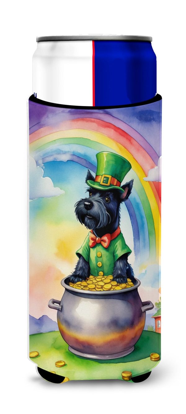 Scottish Terrier St Patrick s Day Hugger for Ultra Slim Cans Fashion