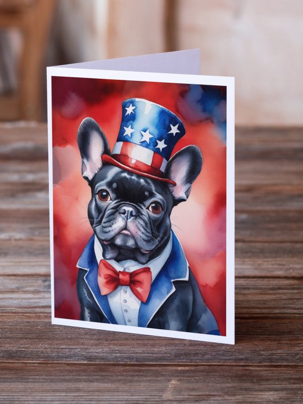 French Bulldog Patriotic American Greeting Cards Pack of 8 Fashion - Image 2