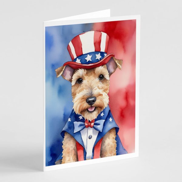Lakeland Terrier Patriotic American Greeting Cards Pack of 8 Fashion