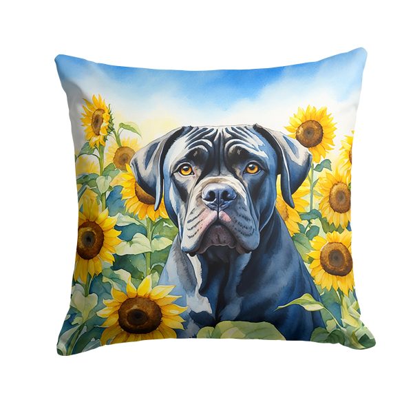 Cane Corso in Sunflowers Throw Pillow Online Hot Sale