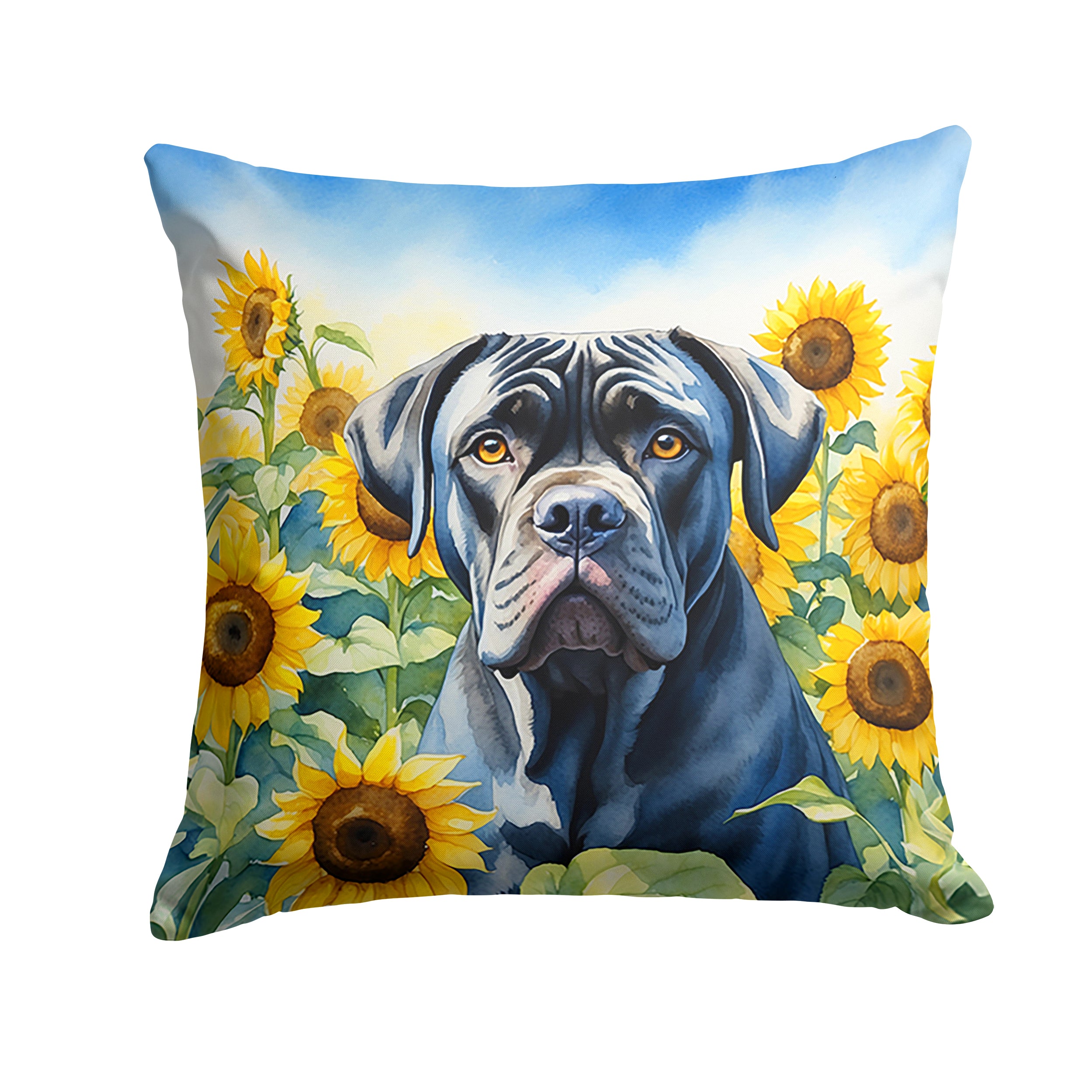 Cane Corso in Sunflowers Throw Pillow Online Hot Sale
