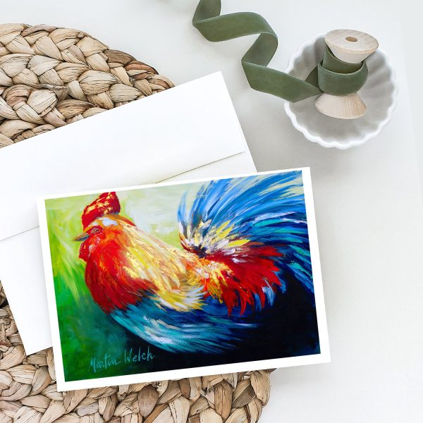 Bird - Rooster Chief Big Feathers Greeting Cards Pack of 8 Cheap - Image 2
