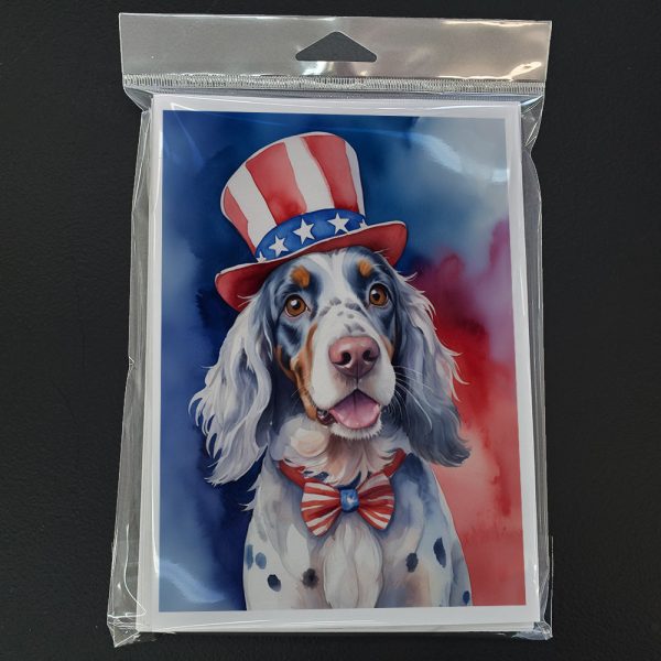English Setter Patriotic American Greeting Cards Pack of 8 Online - Image 3