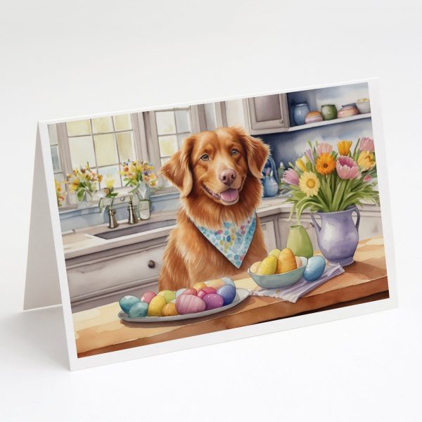 Decorating Easter Nova Scotia Duck Tolling Retriever Greeting Cards Pack of 8 Fashion