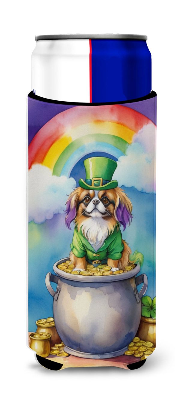 Tibetan Spaniel St Patrick s Day Hugger for Ultra Slim Cans Supply