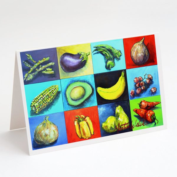 Mixed Fruits and Vegetables Greeting Cards Pack of 8 Online