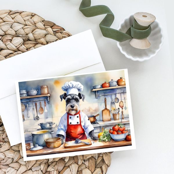 Schnauzer The Chef Greeting Cards Pack of 8 Online Hot Sale - Image 2