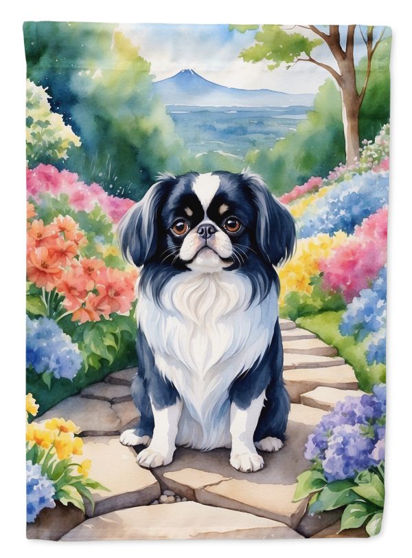 Japanese Chin Spring Path House Flag on Sale