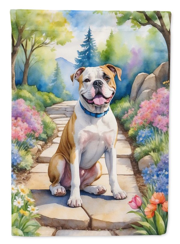 American Bulldog Spring Path House Flag Online