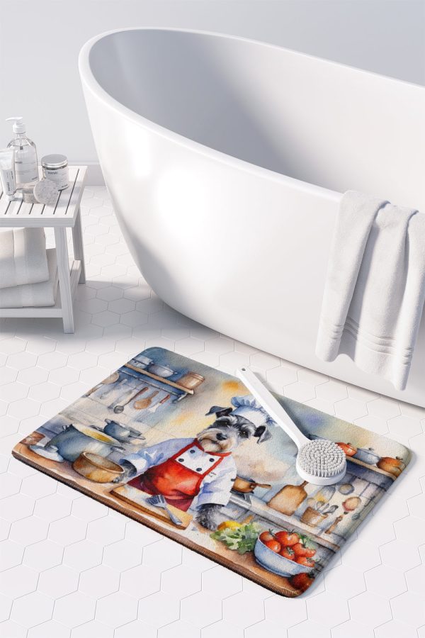 Schnauzer The Chef Memory Foam Kitchen Mat For Sale - Image 3