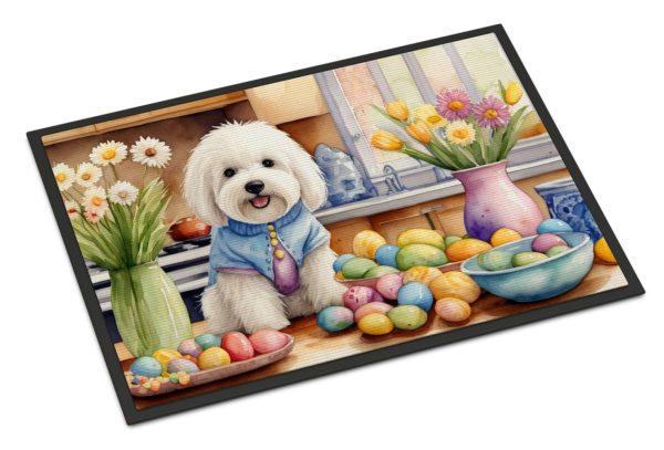Decorating Easter Coton de Tulear Doormat For Cheap