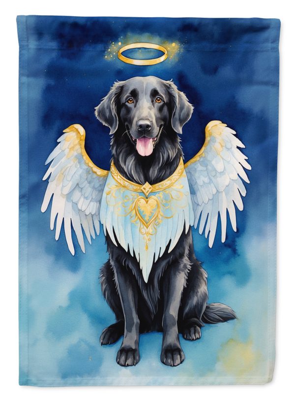 Flat-Coated Retriever My Angel Garden Flag – Memorial or Christmas Dog Angel Decor Sale