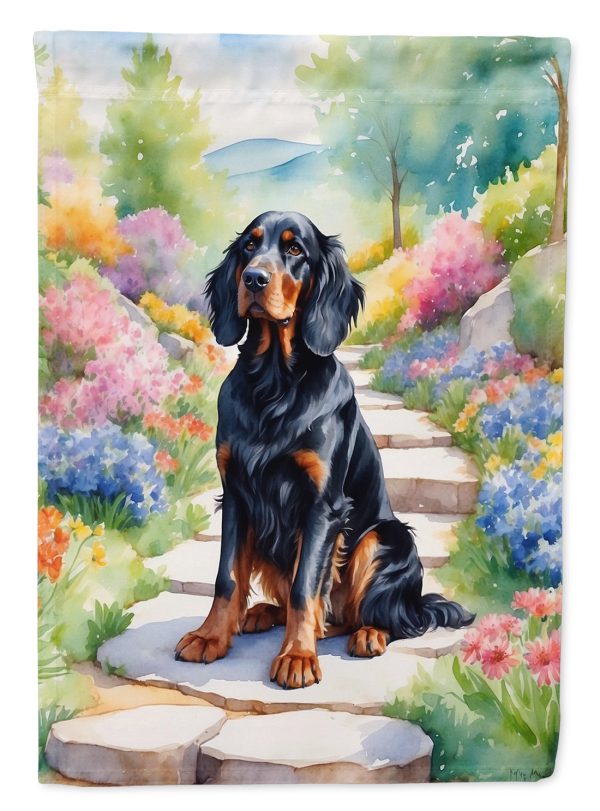 Gordon Setter Spring Path House Flag on Sale