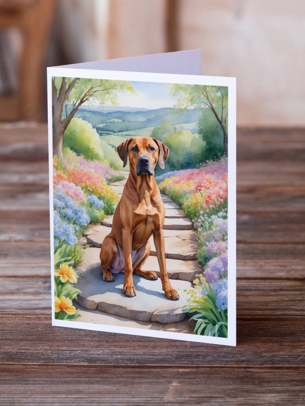 Rhodesian Ridgeback Spring Path Greeting Cards Pack of 8 Sale - Image 2