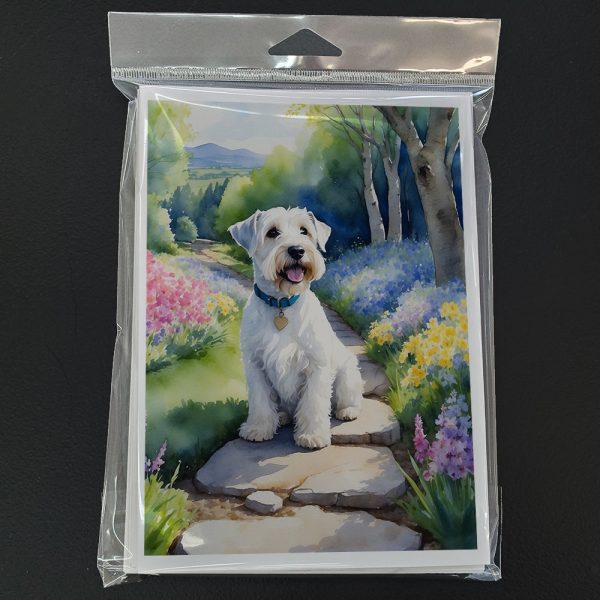 Sealyham Terrier Spring Path Greeting Cards Pack of 8 Hot on Sale - Image 3