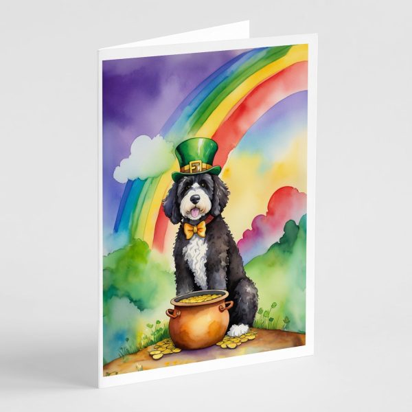 Portuguese Water Dog St Patrick s Day Greeting Cards Pack of 8 For Cheap