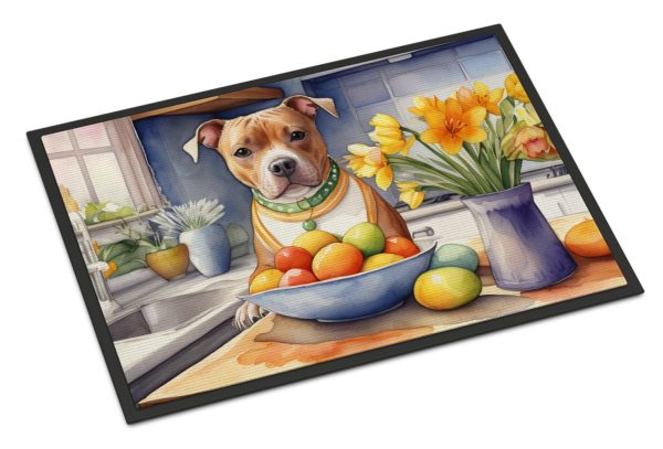 Decorating Easter Staffordshire Bull Terrier Doormat Hot on Sale