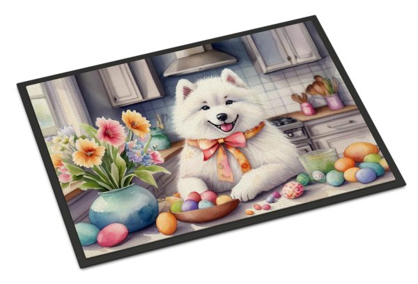Decorating Easter Samoyed Doormat For Cheap