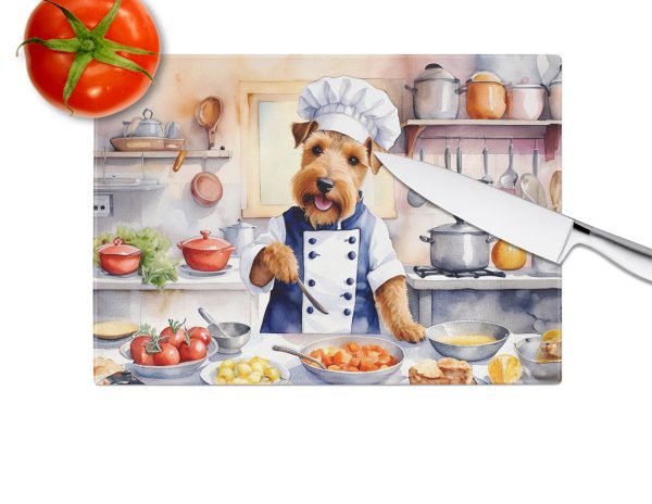 Welsh Terrier The Chef Glass Cutting Board Supply - Image 3