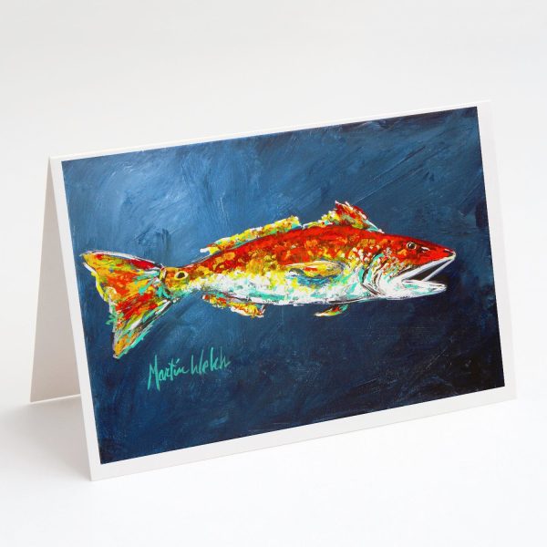 Fish - Red Fish Red for Jarett Greeting Cards Pack of 8 For Discount
