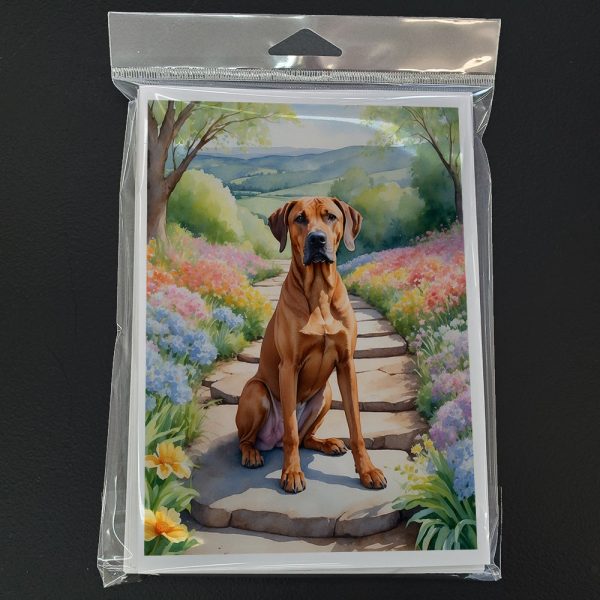 Rhodesian Ridgeback Spring Path Greeting Cards Pack of 8 Sale - Image 3