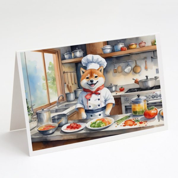 Shiba Inu The Chef Greeting Cards Pack of 8 For Cheap
