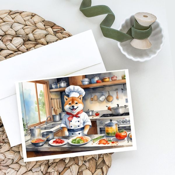 Shiba Inu The Chef Greeting Cards Pack of 8 For Cheap - Image 2
