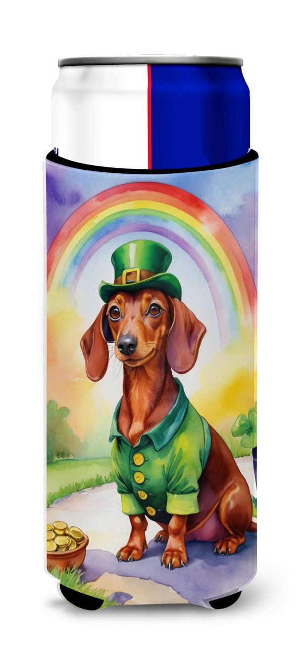 Dachshund St Patrick s Day Hugger for Ultra Slim Cans Online Hot Sale