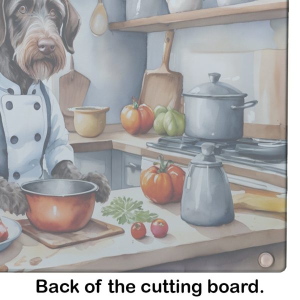German Wirehaired Pointer The Chef Glass Cutting Board Online - Image 4
