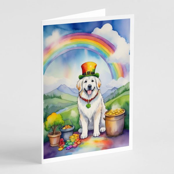 Great Pyrenees St Patrick s Day Greeting Cards Pack of 8 For Discount