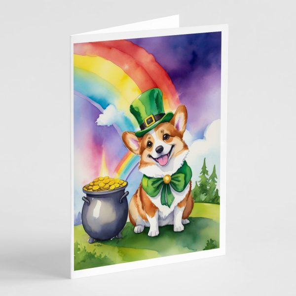 Corgi St Patrick s Day Greeting Cards Pack of 8 Discount
