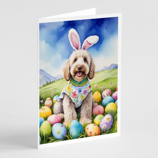Labradoodle Easter Egg Hunt Greeting Cards Pack of 8 For Cheap