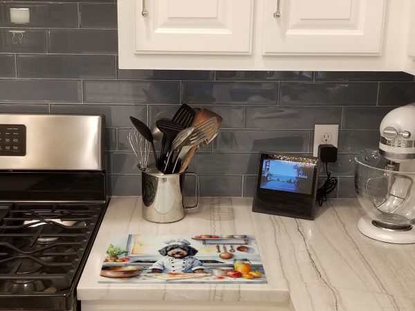 Bernedoodle The Chef Glass Cutting Board Cheap