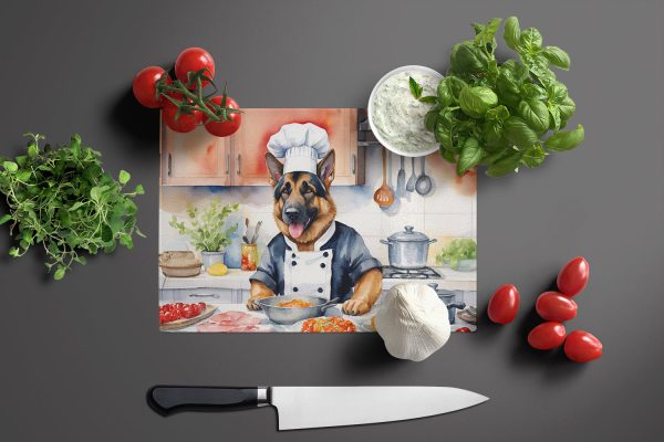 German Shepherd The Chef Glass Cutting Board For Discount - Image 2