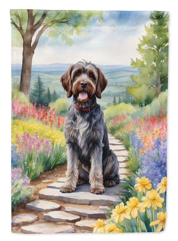 Wirehaired Pointing Griffon Spring Path House Flag Online Sale