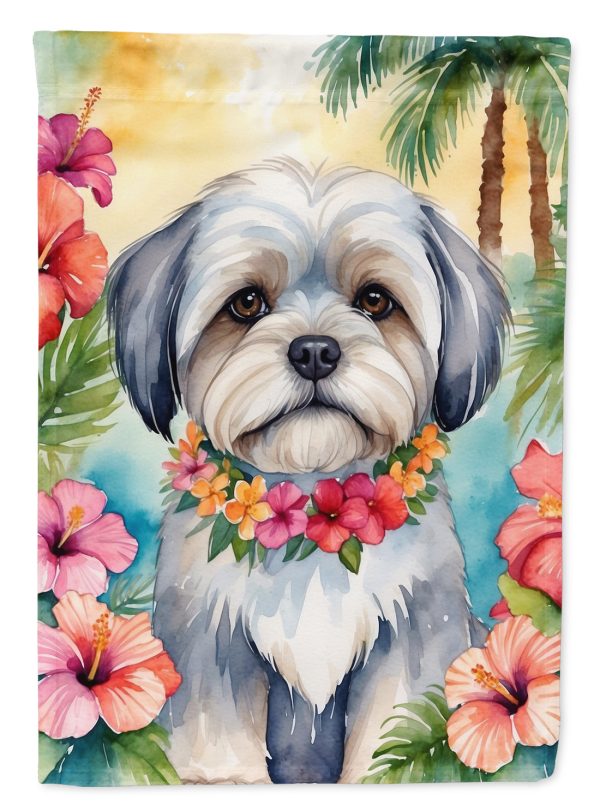 Lhasa Apso Luau House Flag Online