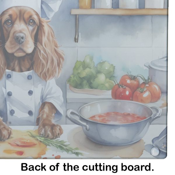 Cocker Spaniel The Chef Glass Cutting Board Fashion - Image 4