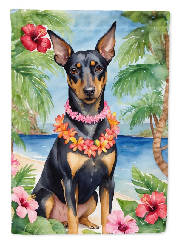 Manchester Terrier Luau House Flag Discount