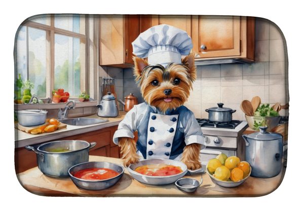 Yorkie Yorkshire Terrier The Chef Dish Drying Mat For Discount