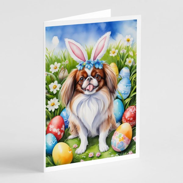Japanese Chin Easter Egg Hunt Greeting Cards Pack of 8 on Sale